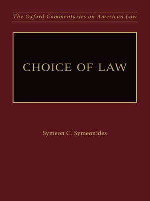 cover image of Choice of Law